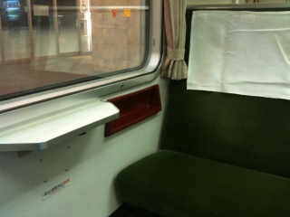 きたぐに自由席。寝台とはかなり違います きたぐに自由席。寝台とはかなり違います