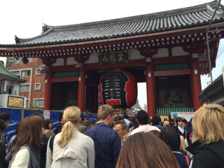 雷門(左側にフェンスの覆いが) 雷門(左側にフェンスの覆いが)