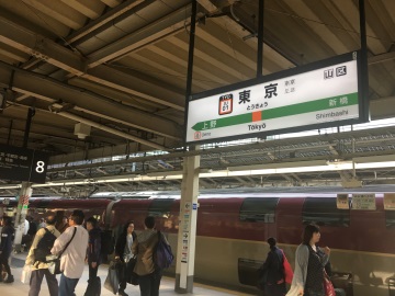 東京駅。駅ナンバリングでにぎやかな駅名標になりましたね 東京駅。駅ナンバリングでにぎやかな駅名標になりましたね