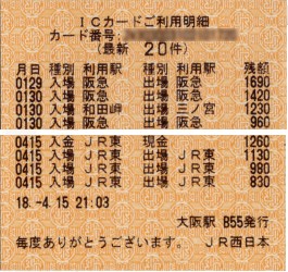 JR西日本の場合。こちらも自社以外は社名のみの記録しか残らないようです。