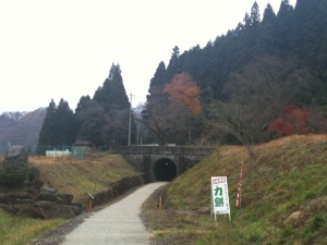 アプトの道第1トンネル。ここから5つのトンネルがあります アプトの道第1トンネル。ここから5つのトンネルがあります