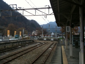 横川駅。かつてはこの先もレールが延びていました 横川駅。かつてはこの先もレールが延びていました